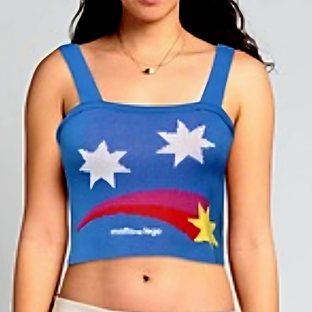 NWT MSFTSREP Knitted Crop Top In Maglia Sz S